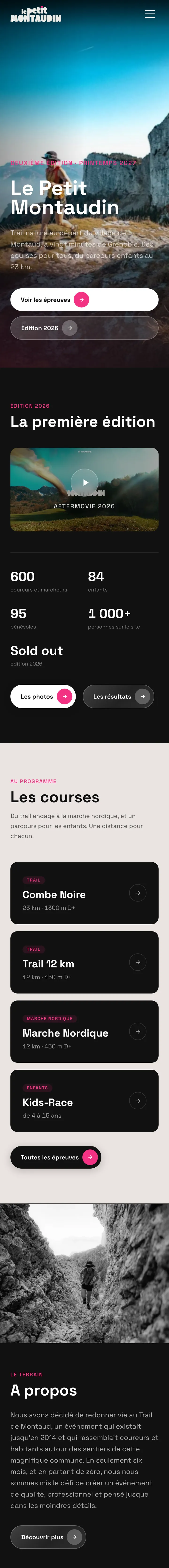 La même page sur téléphone