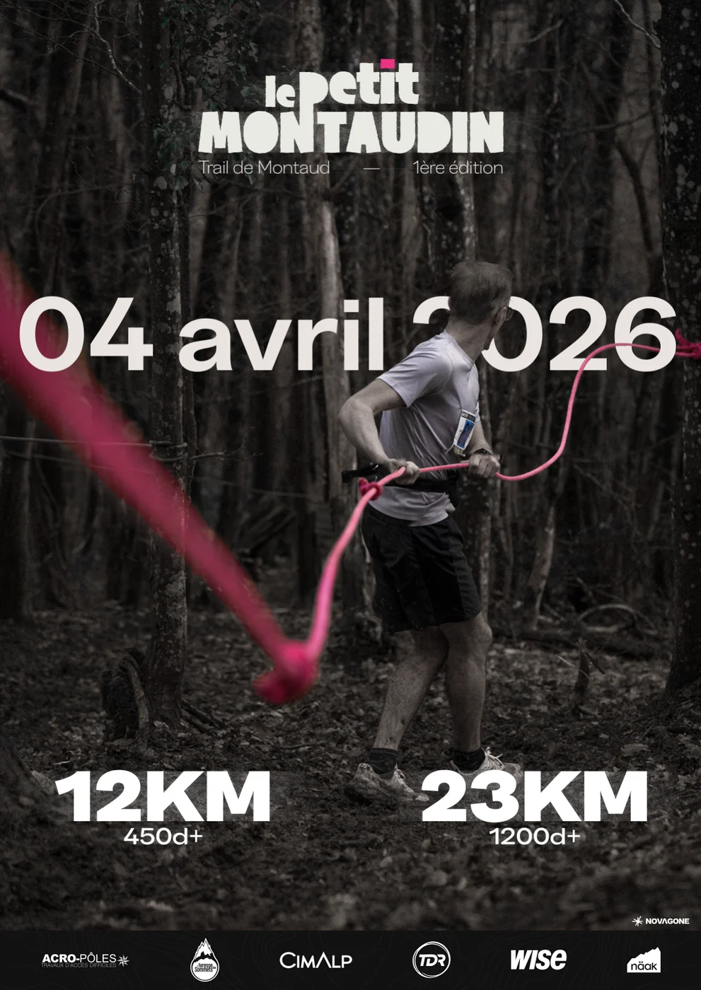 L'affiche officielle de la première édition, avec les distances et la date